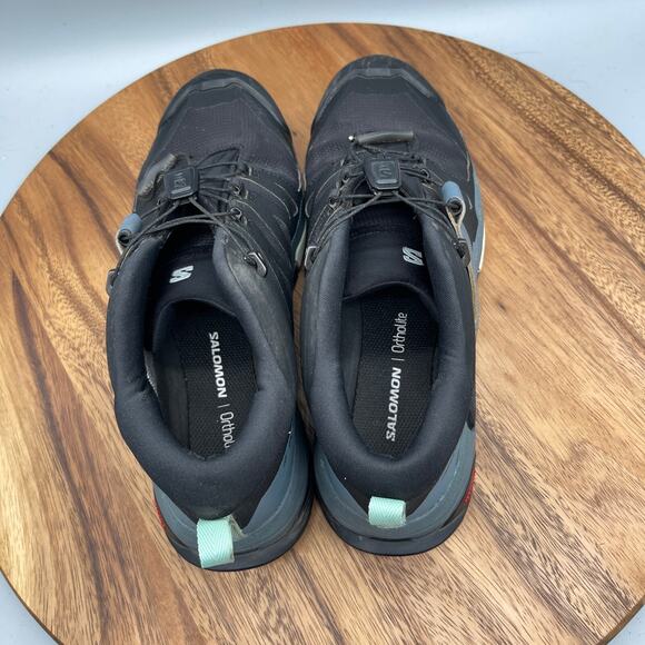 Salomon X Ultra 4 Shoes Womens 8.5 Gore Tex Hiking Black/Stormy Blue Trail - Picture 5 of 9